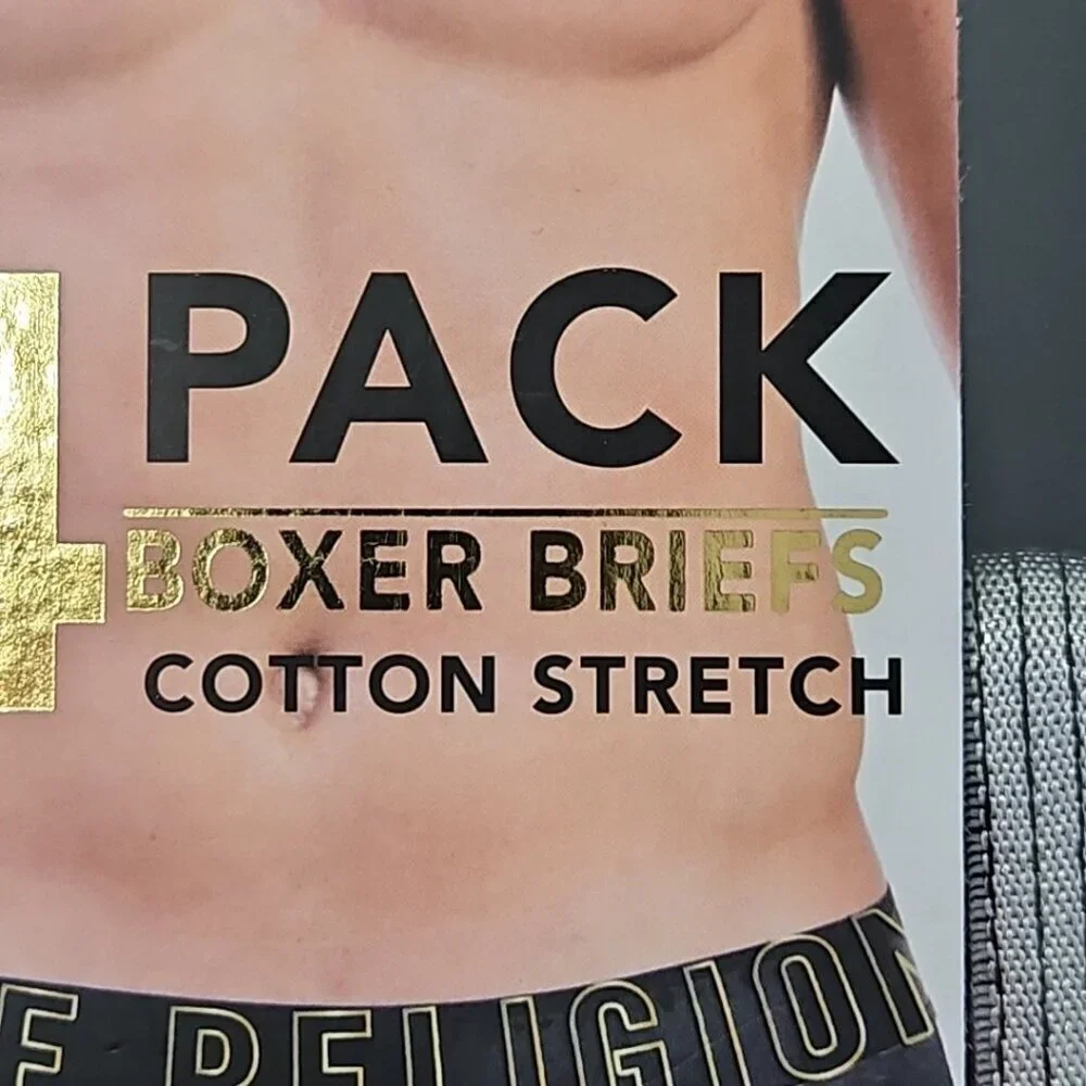 True Religion 4 Pack Boxer Briefs L (36-38) Cotton Stretch Stretch Old Money NEW